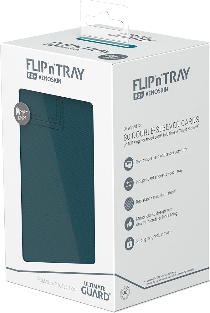 Ultimate Guard: Flip n' Tray 80+ - Petrol