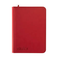 Vault X: Zip Binder 9-Pocket Sideloading - Fire Red