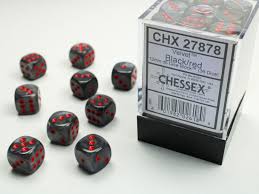 Chessex: Velvet Black/Red - 12mm D6 Die Set