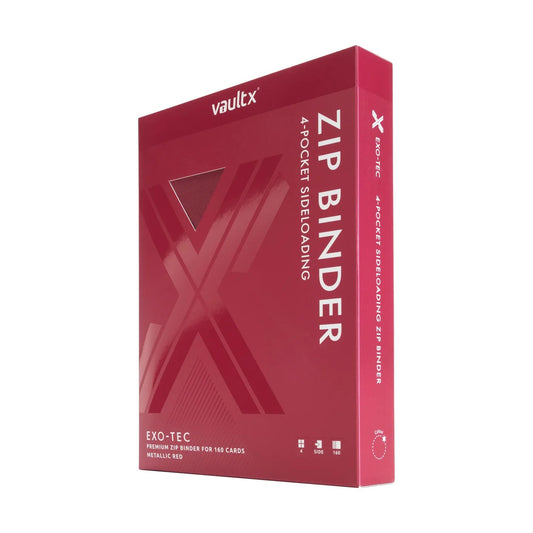 Vault X: Zip Binder 4-Pocket Sideloading - Fire Red